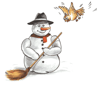 Новогодние анимации, новогодние картинки-анимации, анимация снеговик